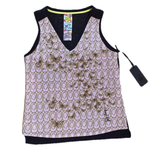 VOLT Design Tank V-Neck Knit Top NWT - Picture 1 of 7